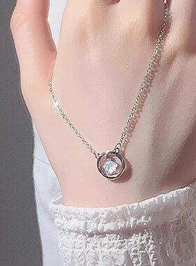 925纯银莫比乌斯环项链女款轻奢小众一贝子贝母吊坠2024新款爆款