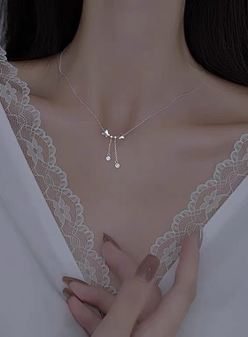 925纯银流苏蝴蝶项链女轻奢小众