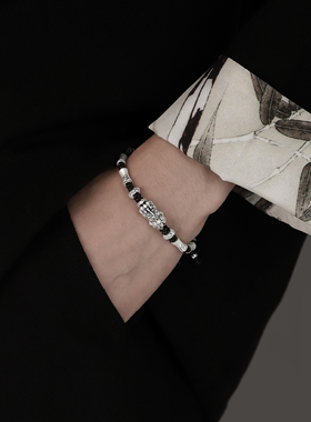 2025新款竹节貔貅手链男士新中式复古手串锦鲤手绳生日礼物送男生