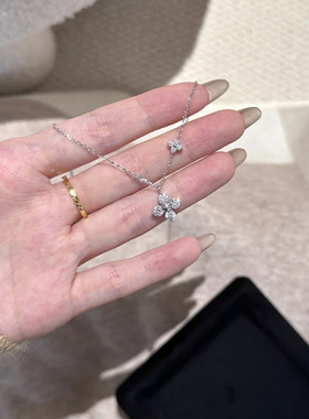 双生四叶草项链女轻奢小众设计高级感锁骨链2025新款爆款生日礼物