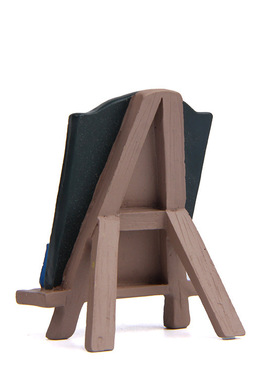 卡通创意立体树脂时钟法文广告牌园艺多肉花插插件居家装饰