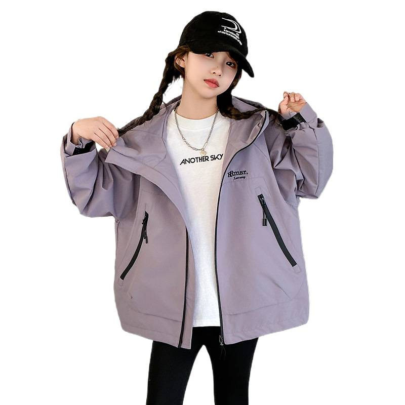女童外套春秋季2026新款洋气中大童冲锋衣休闲儿童夹克连帽拉链衫,淘宝优惠券,粉丝福利购,淘宝优惠卷