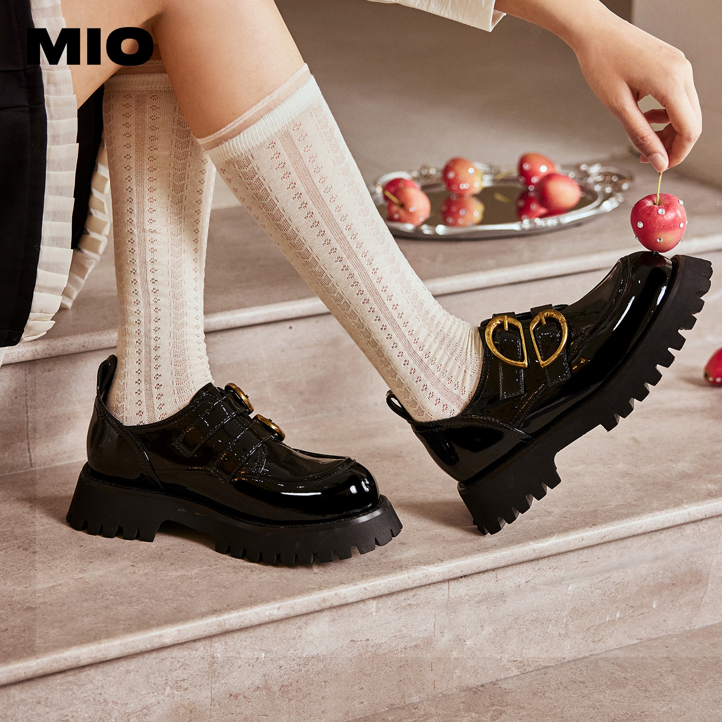 【杨超越同款】MIO米奥2025秋季款牛津鞋女乐福鞋单鞋小皮鞋,淘宝优惠券,粉丝福利购,淘宝优惠卷