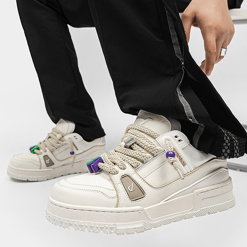 秋季小众面包鞋45厚底情侣小白鞋46特大码加肥男鞋47休闲板鞋潮48,淘宝优惠券,粉丝福利购,淘宝优惠卷