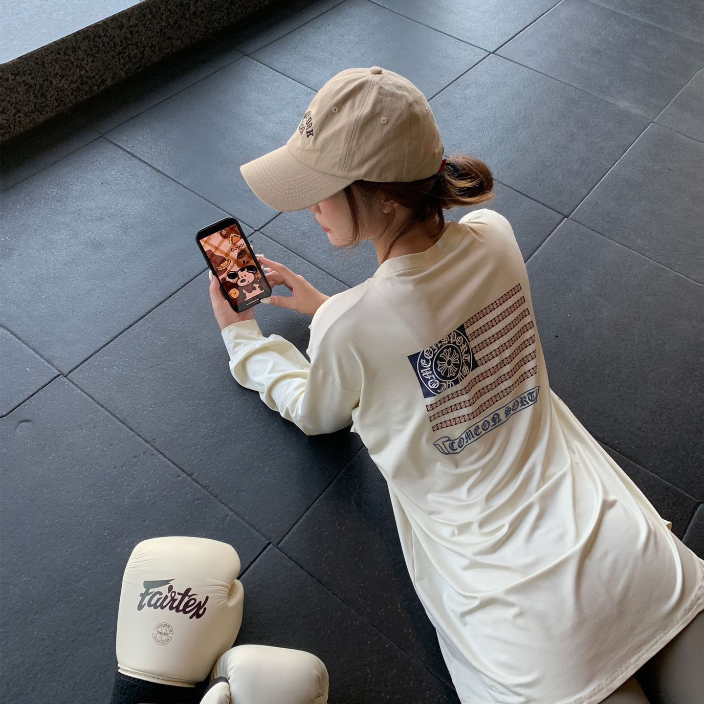 宽松显瘦健身服大码胖mm跑步瑜伽上衣速干印花运动T恤女长款罩衫,淘宝优惠券,粉丝福利购,淘宝优惠卷