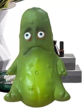 现货跨境爆款Grumpy Pickle in a Jar罐中暴躁的泡菜雕塑卡通创意