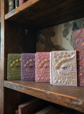 新版清晰奶油配色独立站树脂龙之书Animated Dragon Book恶魔之眼