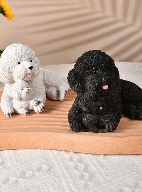 跨境创意大号仿真泰迪熊狗小贵宾狗儿童动物模型玩具批发公仔礼物