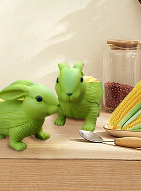 迷你花园花盆玉米兔子树脂摆件露台花园装饰庭院阳台布置造景装饰