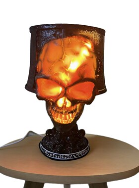 跨境万圣节熔岩石骷髅灯点燃黑暗神秘气氛Lava Stone Skull Lam