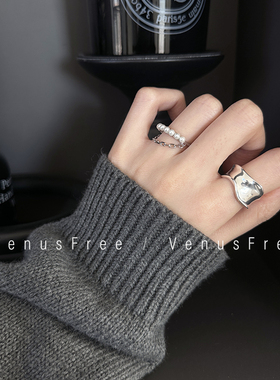 韩国进口925纯银小众设计戒指