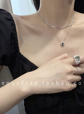 925纯银小花亮裸链锁骨链