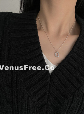 法式异形艺术感甜甜圈细ins项链