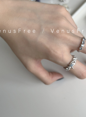 925纯银设计感异形闪钻戒指