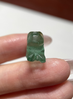 老萤石小动物背云17mm 星月紫檀佛珠念珠卡子diy配饰配珠老珠 401