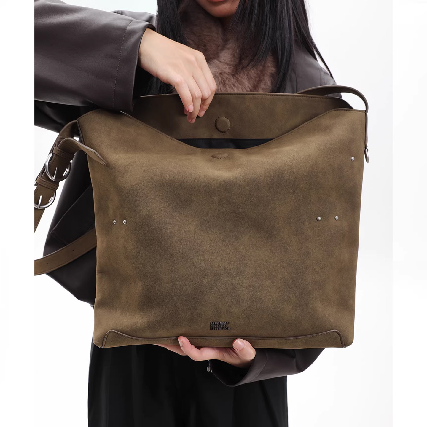 简着26SS 原创 佐尔马 橄榄绿 hobo包大容量通勤托特包单肩斜挎包,淘宝优惠券,粉丝福利购,淘宝优惠卷