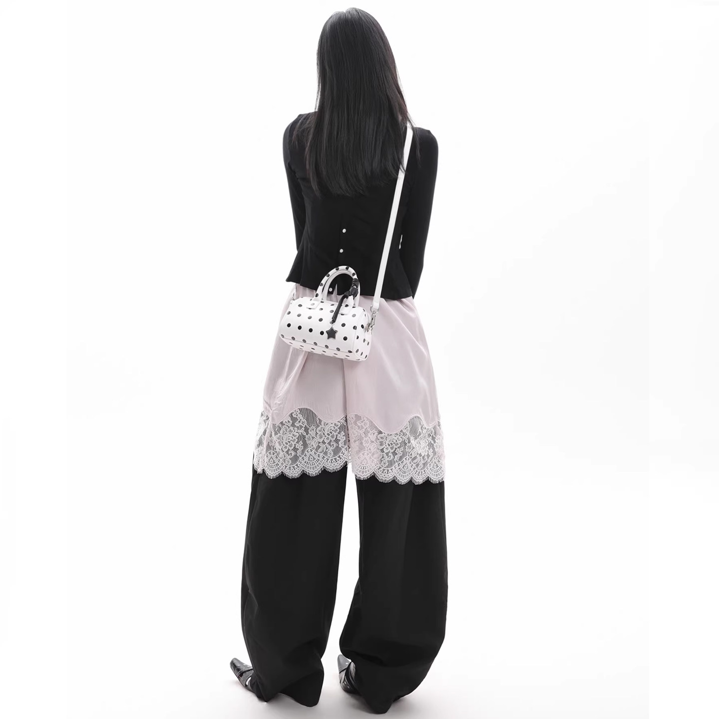 简着26SS 原创 帕米尼 星星挂饰白色波点波士顿包包斜挎小包包女,淘宝优惠券,粉丝福利购,淘宝优惠卷