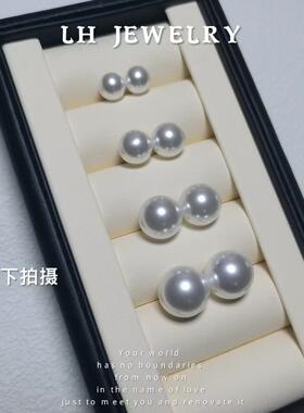 【LH】奥地利进口施家珍珠耳钉轻奢小众S999足银银针佩戴不过敏
