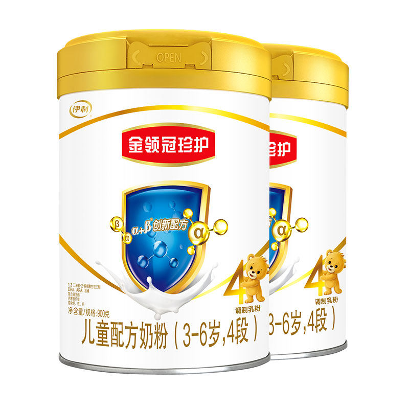 伊利金领冠珍护4段3-6岁大牛奶粉 金领冠婴幼儿牛奶粉