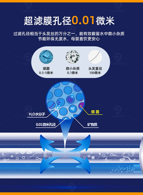中央净水器家用大流量自来水管道过滤器超滤膜0.01微米过滤精度
