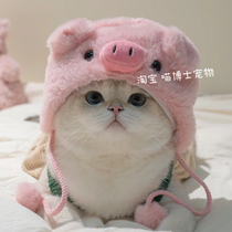 Kitty Headgear Small Chicken Hat Pet Cute Photo Autumn Winter Can Warm Pooch Muggy Changing Hat Marzis Headwear