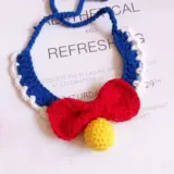 Трикотажный милый чокер, бесшумный колокольчик, ожерелье, шарф, кот, домашний питомец