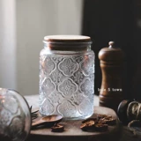 INS Wind Glass Can Vintage Retro Old -Модный бегония стеклянный стеклянный бак пищевой запечатанный бак с конфеткой