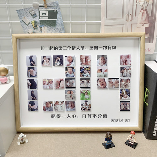 30岁手工diy照片定制生日礼物送男朋友女生闺蜜老公走心场景布置 - 图2
