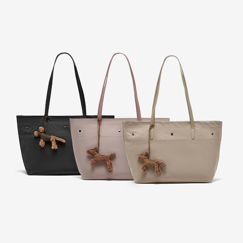 百思图2026春季新款商场同款托特包时尚大容量单肩包女JA266AX6 - 图3