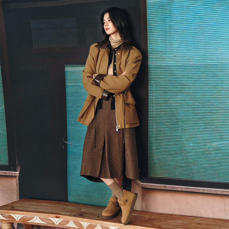 百思图冬商场新款真皮加绒高帮全包勃肯鞋平底懒人鞋女BG577DD4,淘宝优惠券,粉丝福利购,淘宝优惠卷