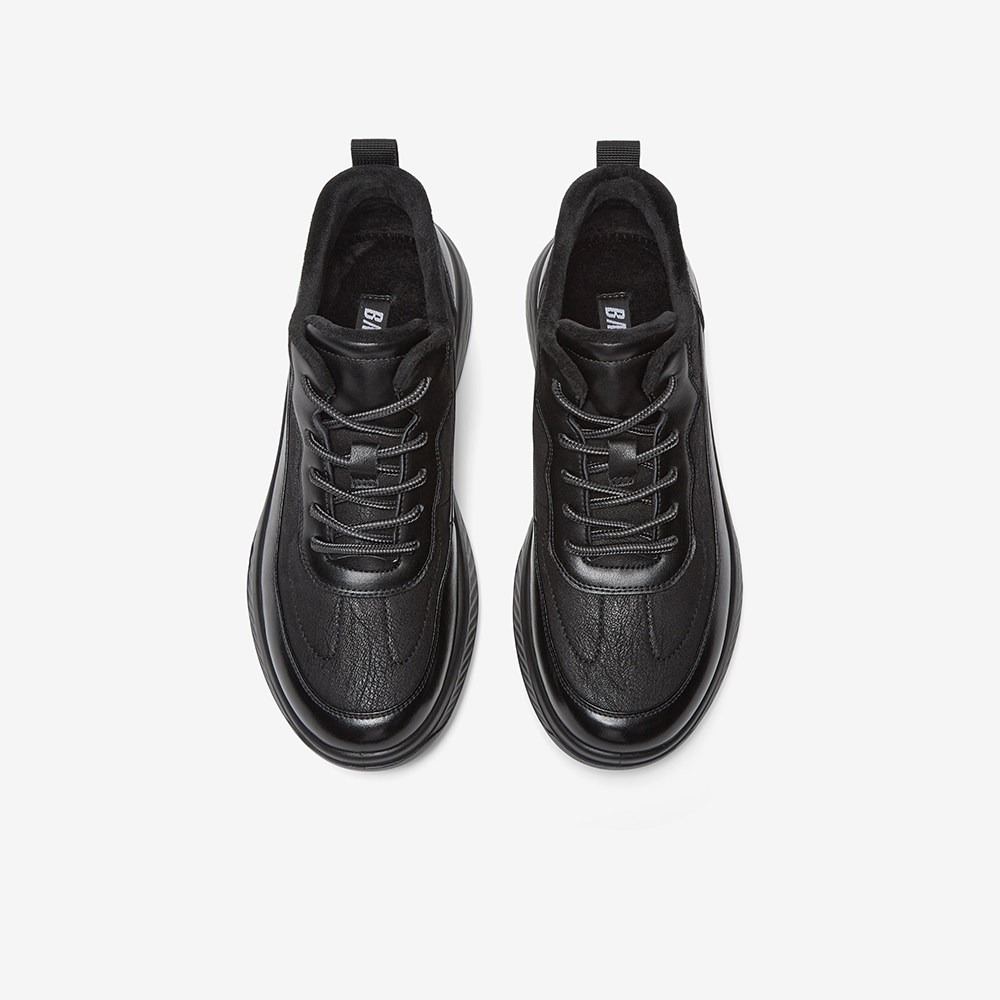 百思图冬季商场同款时尚户外加绒运动鞋厚底增高男休闲鞋92M19DM4,淘宝优惠券,粉丝福利购,淘宝优惠卷