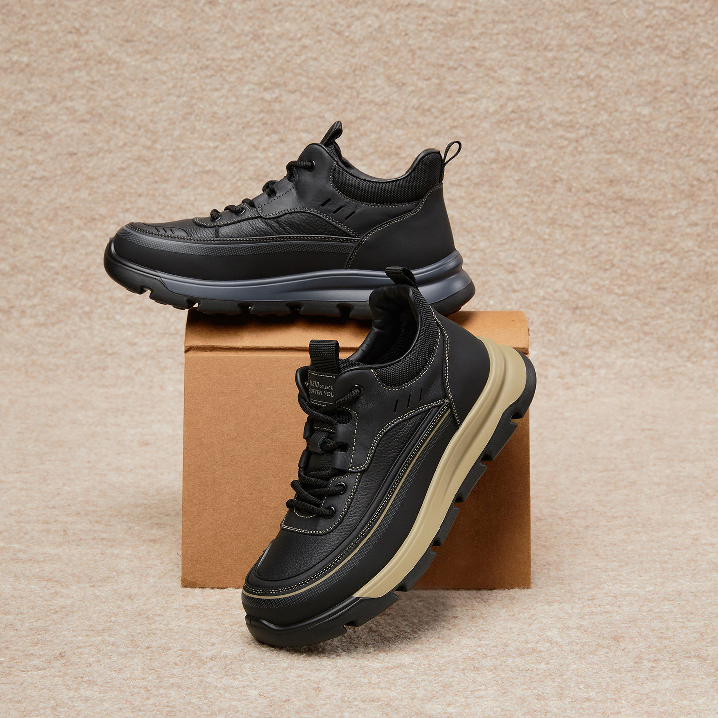 百思图25冬季商场新款加绒保暖棉鞋时尚潮流运动男休闲鞋16950DM5,淘宝优惠券,粉丝福利购,淘宝优惠卷