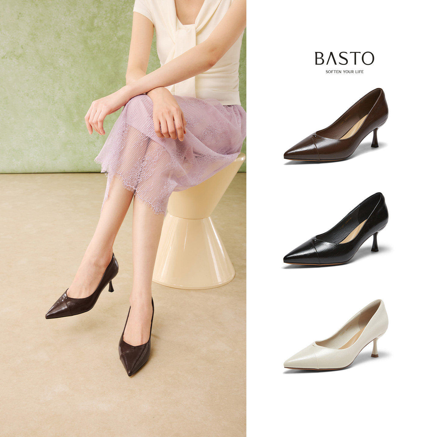 百思图2026春季商场新款通勤细跟高跟鞋工作鞋尖头女单鞋F3251AQ6,淘宝优惠券,粉丝福利购,淘宝优惠卷