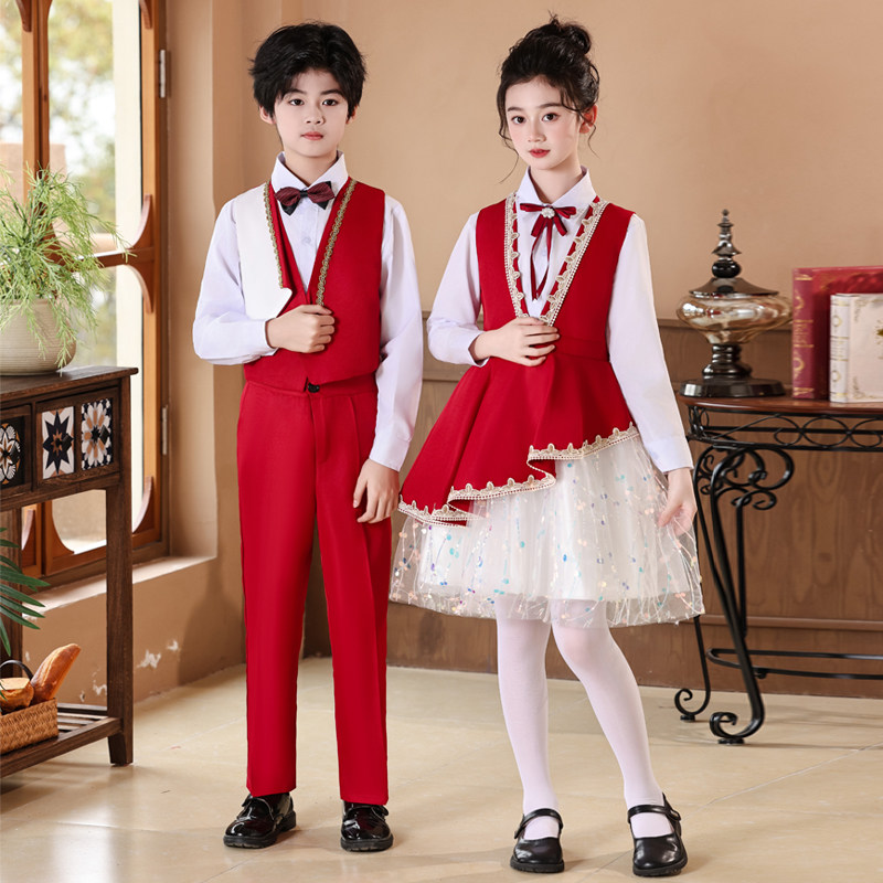 儿童合唱服演出服元旦新款中小学生朗诵合唱团表演服装学院风礼服,淘宝优惠券,粉丝福利购,淘宝优惠卷