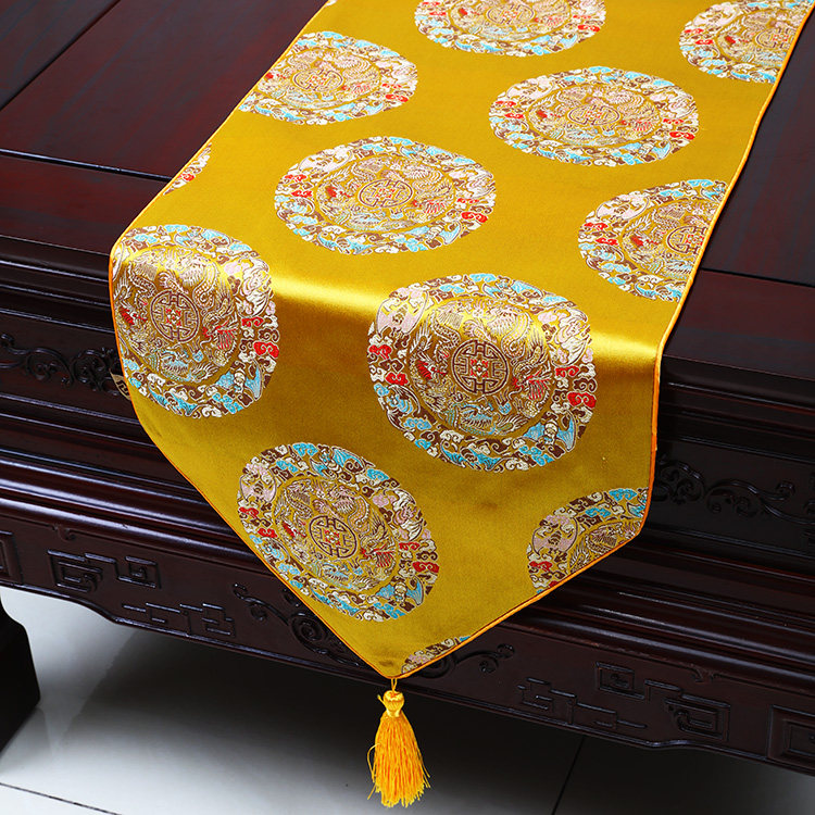 中式古典时尚布艺桌旗织锦缎隔热垫桌布简约田园台布餐桌茶几桌垫,淘宝优惠券,粉丝福利购,淘宝优惠卷