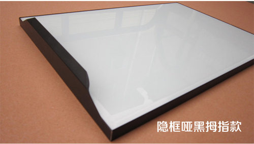 橱柜门定做 定做晶钢门肤感钢化玻璃金刚门 定制厨房隐形框橱柜门 - 图1