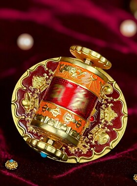 八吉祥六字磁吸冰箱贴车载转轮