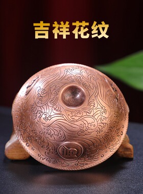 家用佛前供佛杯纯铜雕花供水杯