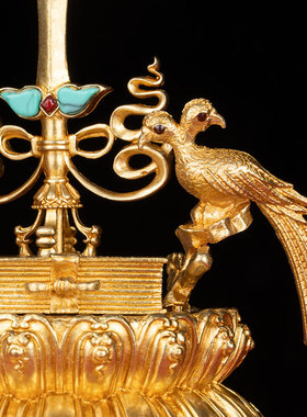 文殊智慧宝剑摆件密宗纯铜文殊剑