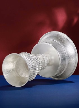 纯银手工烛台供灯酥油灯长明灯座