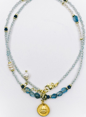 百搭黄财神托帕彩石帕托灵石项链