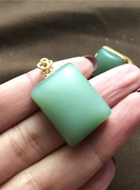 无结构吊坠戒指碧玉鸭蛋青