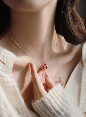 小红花莫桑钻新年圣诞礼物