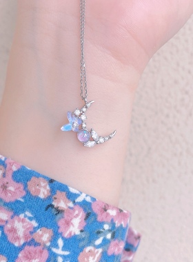 芋见蝴蝶原创设计s925纯银项链