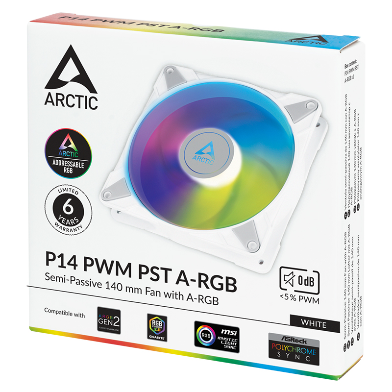 ARCTIC P14 PWM PST ARGB机箱风扇 14cm智能温控电脑台式机散热-图2