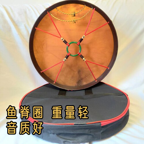出马鼓镇堂鼓羊皮鼓包邮单面手抓鼓 请神鼓二神鼓跳神鼓黑牛皮鼓 - 图0
