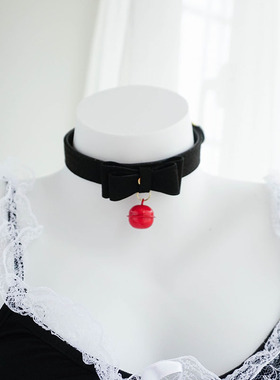 pu脖环颈链铃铛女仆项圈cos拍照