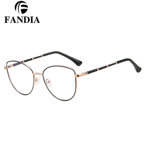 金属眼镜护眼防蓝光平光镜女可配近视眼镜optical glasses women - 图2
