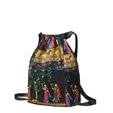 Вместительный и большой рюкзак, сумка через плечо, прочный тканевый мешок, спортивная сумка, простая сумка для путешествий, на шнурках