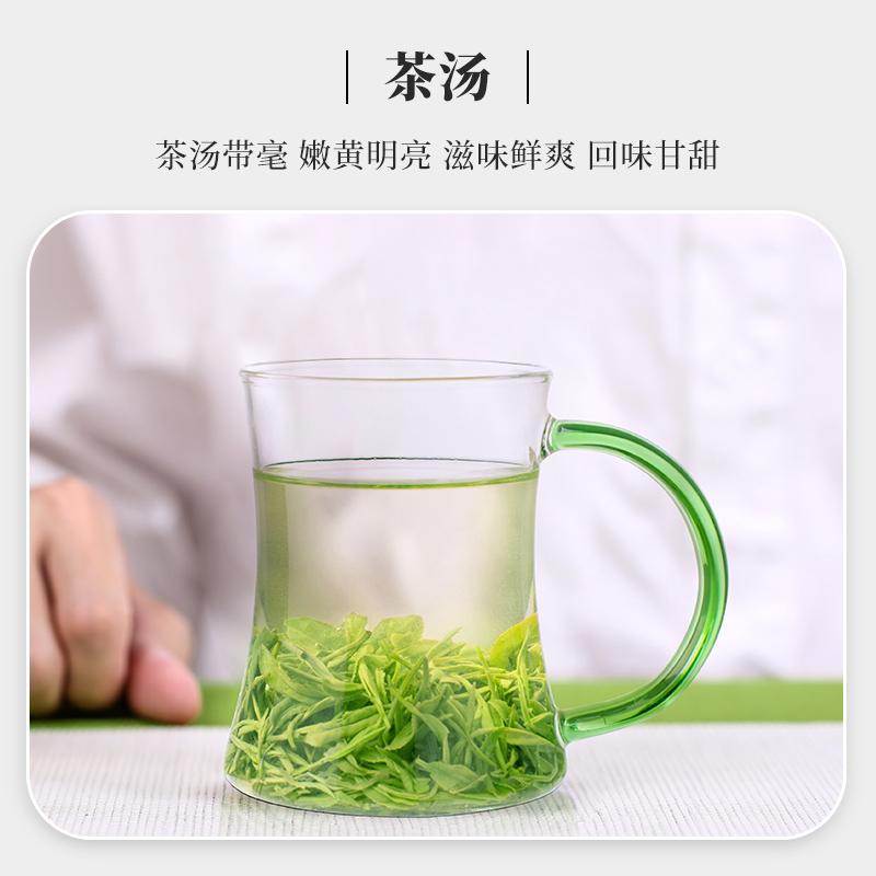 文新信阳毛尖绿茶2024新茶雨前春茶春意端午送礼茶叶礼盒装200g - 图2